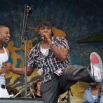 Mystikal performing with Trombone Shorty at Jazz Fest 2010. Photo by Erika Goldring.