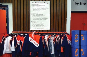 O. Perry Walker Marching Band uniforms. Photo by Aubrey Edwards.