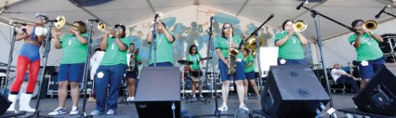 The Original Pinettes Brass Band at New Orleans Jazz and Heritage Festival 2011. Photo by Golden Richard III. The Original Pinettes Brass Band at New Orleans Jazz and Heritage Festival 2011. Photo by Golden Richard III.