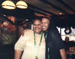 Marva Wright and Charmaine Neville during Christmas 1996