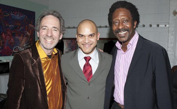 Clarke Peters, Harry Shearer and Irvin Mayfield at the CAC. Photo by Erika Goldring.