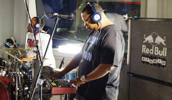 Mannie Fresh and the Stooges Brass Band in Red Bull Studio. Photo by Rich Kim/Red Bull Content Pool.