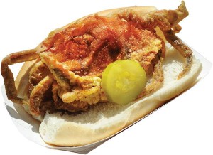 Soft-Shell Crab Po-Boy. Photo by Nunu Zomot.