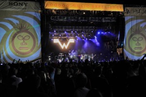 Weezer at Voodoo Experience 2010. Photo by Aaron Lafont.