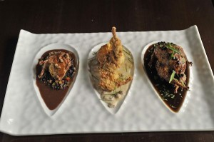 Triptych of Quail from R'evolution. Photo by Ron Manville.