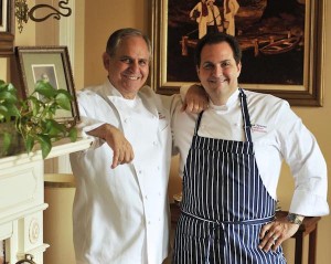 Chefs John Folse and Rick Tramonto of Restaurant R'evolution. Photo by Ron Manville.