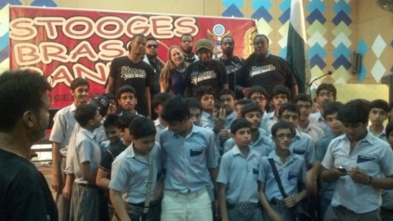 Stooges Brass Band in Pakistan with National Museum of Science and Technology Students