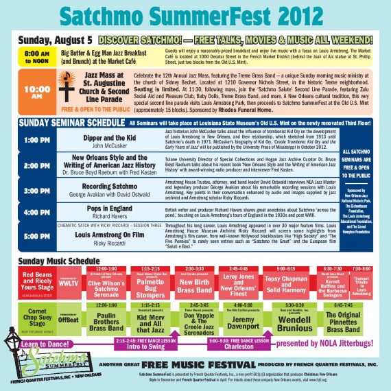 Satchmo Summer Fest, Sunday, August 5, 2012