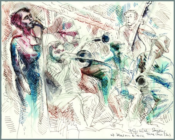 Smoking Time Jazz Club, Maison, Emilie Rhys, illustration