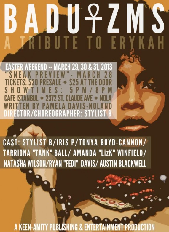 Badu-Izms Play flyer April 2013 Badu-Izms Play flyer April 2013