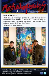 James-Michalopolous-with-Aaron-Neville-NOJF13-poster-painting Michalopolous Aaron Neville Jazz Fest Poster 2013