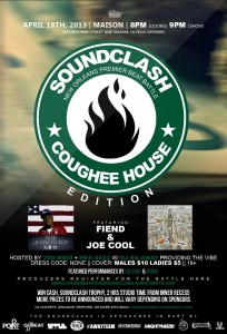 The soundCLASH April 2013 flyer