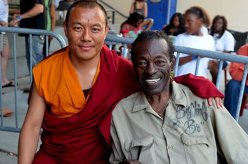 Big Chief Bo Dollis, Tibetan Monk, photo, Kim Welsh, Jazz in the Park Big Chief Bo Dollis, Tibetan Monk, photo, Kim Welsh, Jazz in the Park