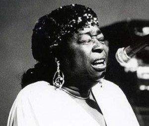 Carol-Fran-b&w-sequin-cap-mic