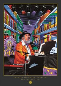 2014 French Quarter Fest Poster, Dr. John, OffBeat Magazine