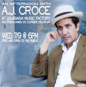 A.J. Croce, Louisiana Music Factory, OffBeat Magazine A.J. Croce, Louisiana Music Factory, OffBeat Magazine