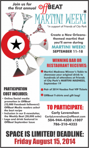 Martini Madness 2014, OffBeat Magazine