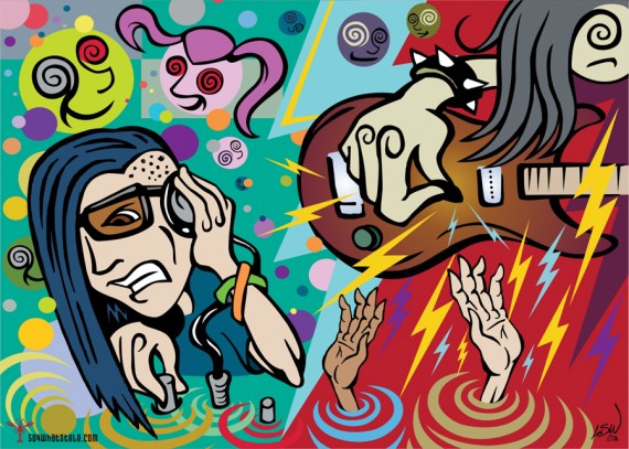 Voodoo Music Fest, Illustration by L Steve Williams, OffBeat Magazine, November 2014