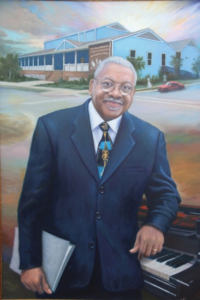 Ellis Marsalis, Painting by Ulrick Jean-Pierre, OffBeat Magazine, January 2015