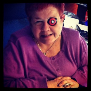 Jan Ramsey in a James Booker Eye Patch