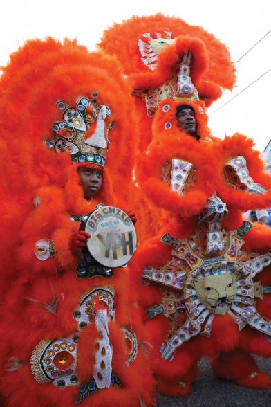 St. Joseph's Day, Mardi Gras Indian, Photo by Karen Ocker, OffBeat Magazine, March 2015