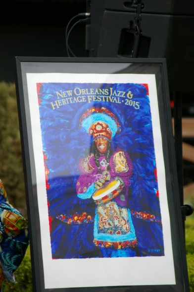 Jazz Fest 2015, Bo Dollis Poster, Mardi Gras Indian, Photo by Stephen Maloney, OffBeat Magazine