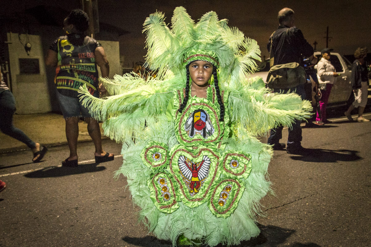 Mardi Gras Indian, St. Joseph's Day 2015, Photo by Willow Haley, OffBeat Magazine