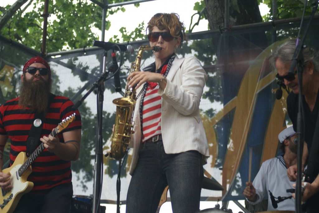 Rory Danger and the Danger Dangers, French Quarter Fest 2015, Photo by Laura DeFazio, OffBeat Magazine
