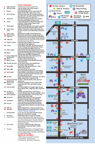 2015 Po-boy Fest Map
