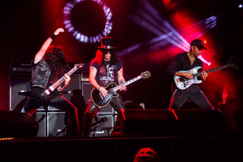 Slash and Tom Morello joined Ozzy Osborne on Halloween night at Voodoo Fest 2015. Photo by Noé Cugny