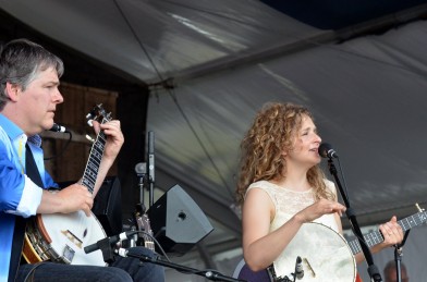 Béla Fleck & Abigail Washburn at Jazz Fest. Photo by Kim Welsh.