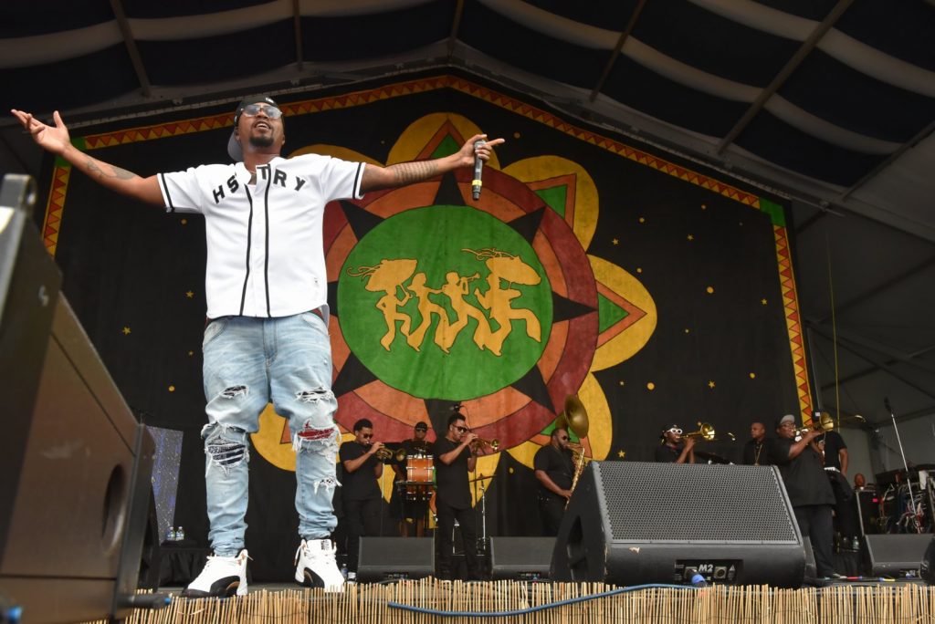 Nas with The Soul Rebels. Photo by Kim Welsh.