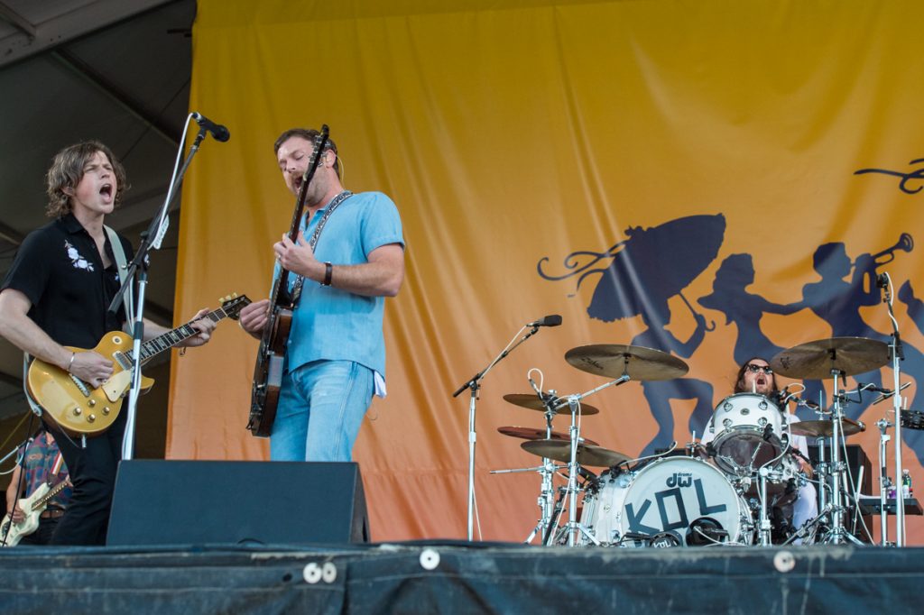 Kings of Leon at Jazz Fest. Photo by Elsa Hahne.