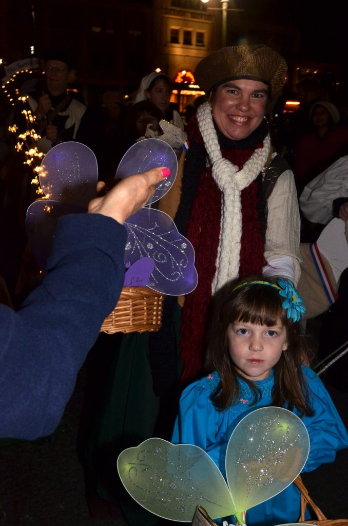 Amy Kirk-Duvoisin at the Joan of Arc Parade. Photo by Kim Welsh.