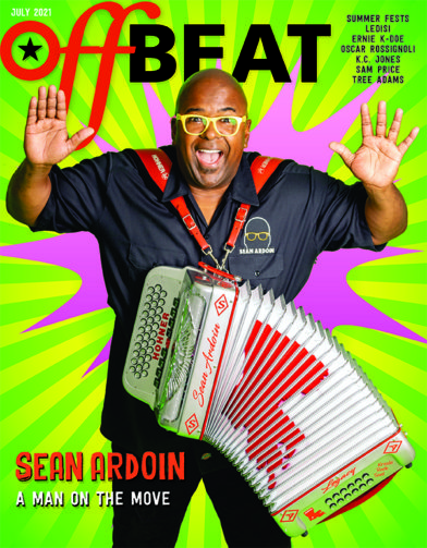 Sean Ardoin, OffBeat Magazine cover, July 2021