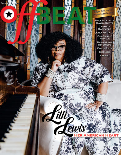 Lilli Lewis December 2021 OffBeat magazine